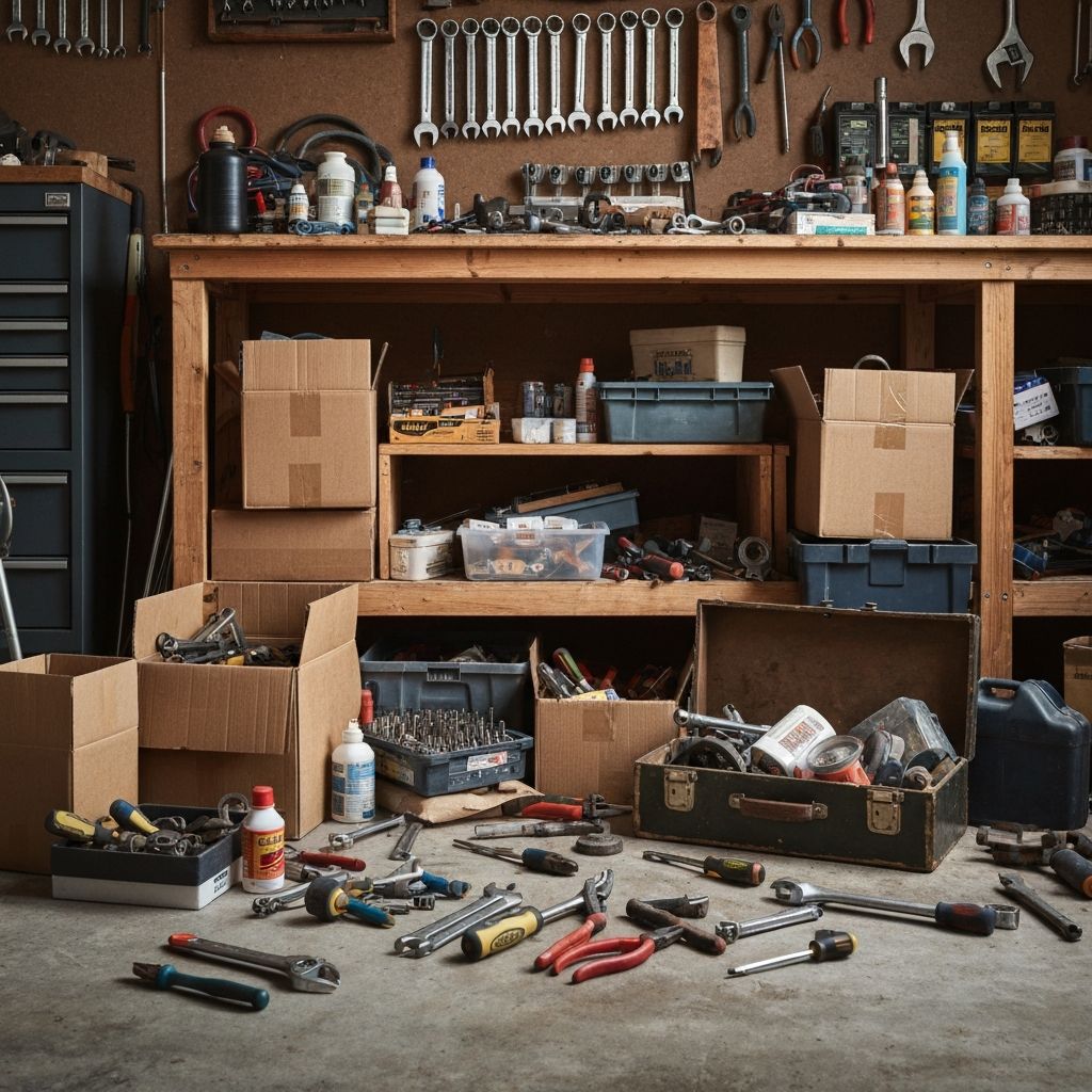 Garage Organization - Before